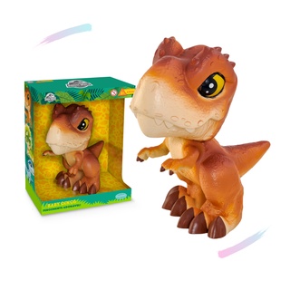 Kit 3 Mini Bonecos Articulados 12cm Baby Dinossauro Jurassic World  Universal Dino T-Rex Verde Laranja Preto Pupee