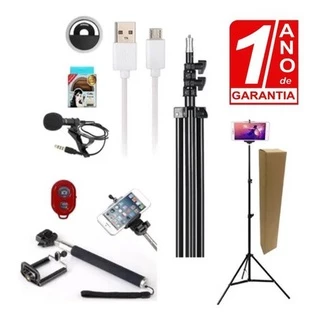 Tripé Celular Profissional Gopro 1,30 M + Acessorios Selfie