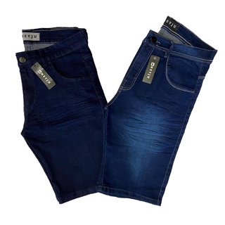 Kit 2 Bermudas Jeans Masculina Lycra Elastano