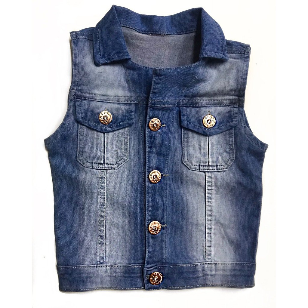 Colete jeans best sale infantil feminino