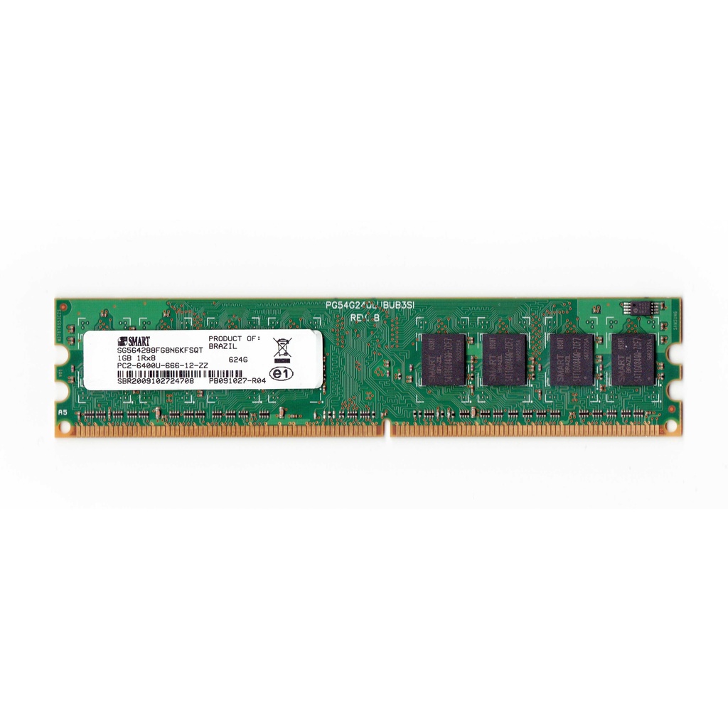 Memória Smart 1gb 800mhz Ddr2 Pc2-6400u-666-12-zz Hp Dell
