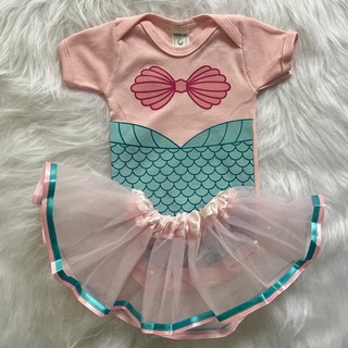 Body Pequena Sereia, Roupa Infantil para Bebê Usado 85938999