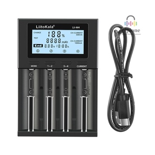 Liitokala Lii-M4 4 Slots Carregador De Bateria Com Display Lcd Para 18650 26650 14500 Aa Aaa Nimh De Lítio Inteligente Carregador De Bateria Recarregável