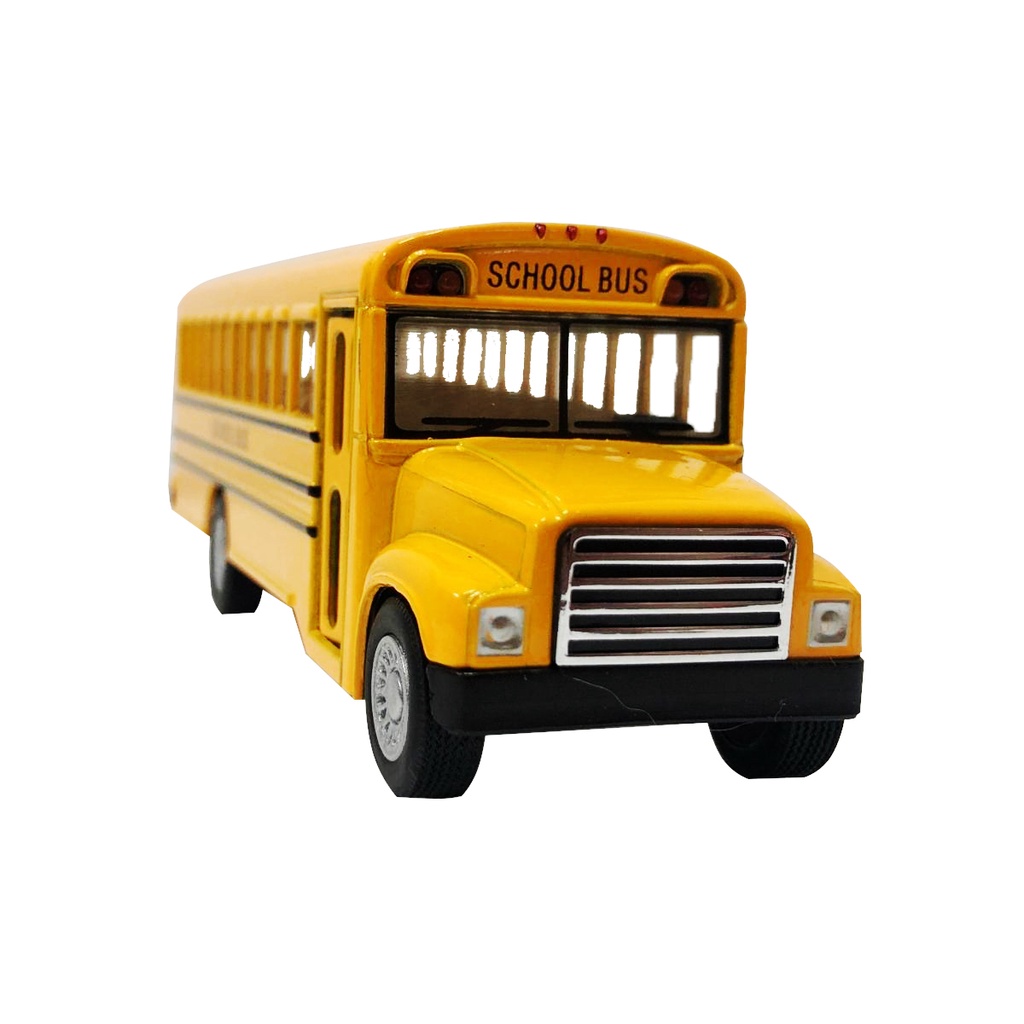 Miniatura Colecionável Ônibus Escolar Amarelo 1/62 Kinsfun