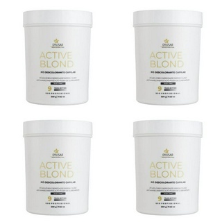Kit 4 Pó Descolorante Active Blond DYUSAR 9 Tons