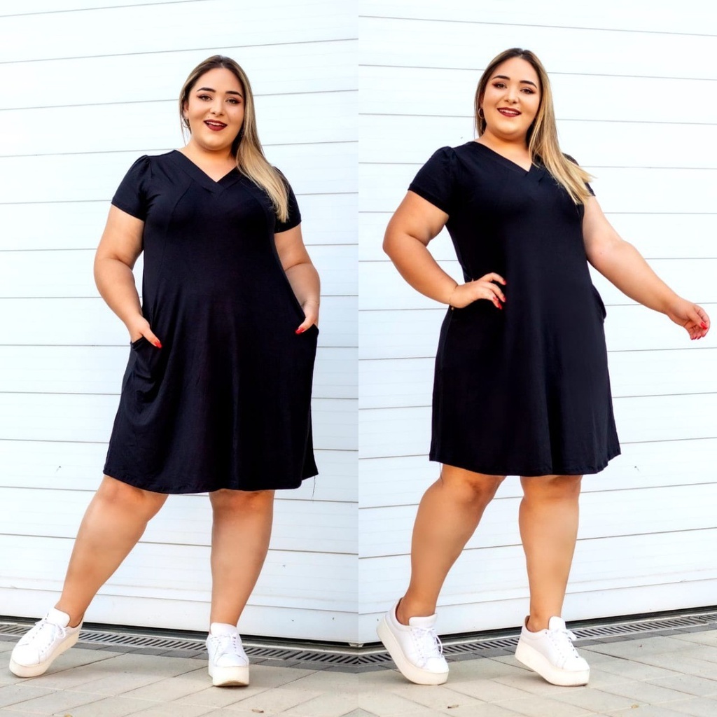 Vestido plus size para usar store com tênis