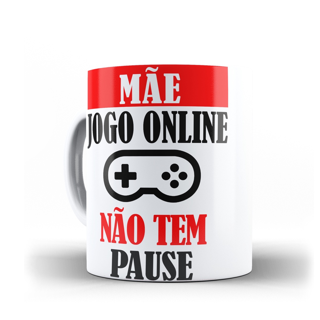 Caneca Gamer Atenção Jogo Online Não Tem Pause 325ml