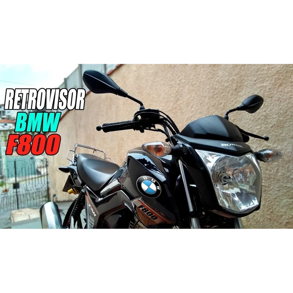 Par Retrovisor Lente Convexa Gs F Bmw Para Titan Cb Xre Rosca