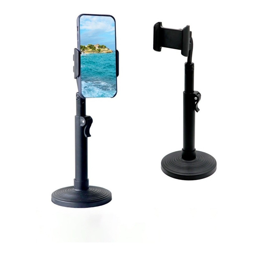 Suporte Tripé Para Mesa Celular Mini Pedestal Ajustável 360°