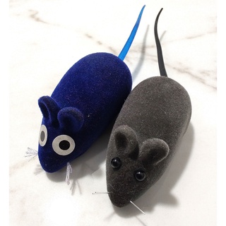 Combo 1 Ratinho Preto c/ Apito + 1 Ratinho Vinil Camurça c/ Apito - Brinquedos Pet P/ Gatos