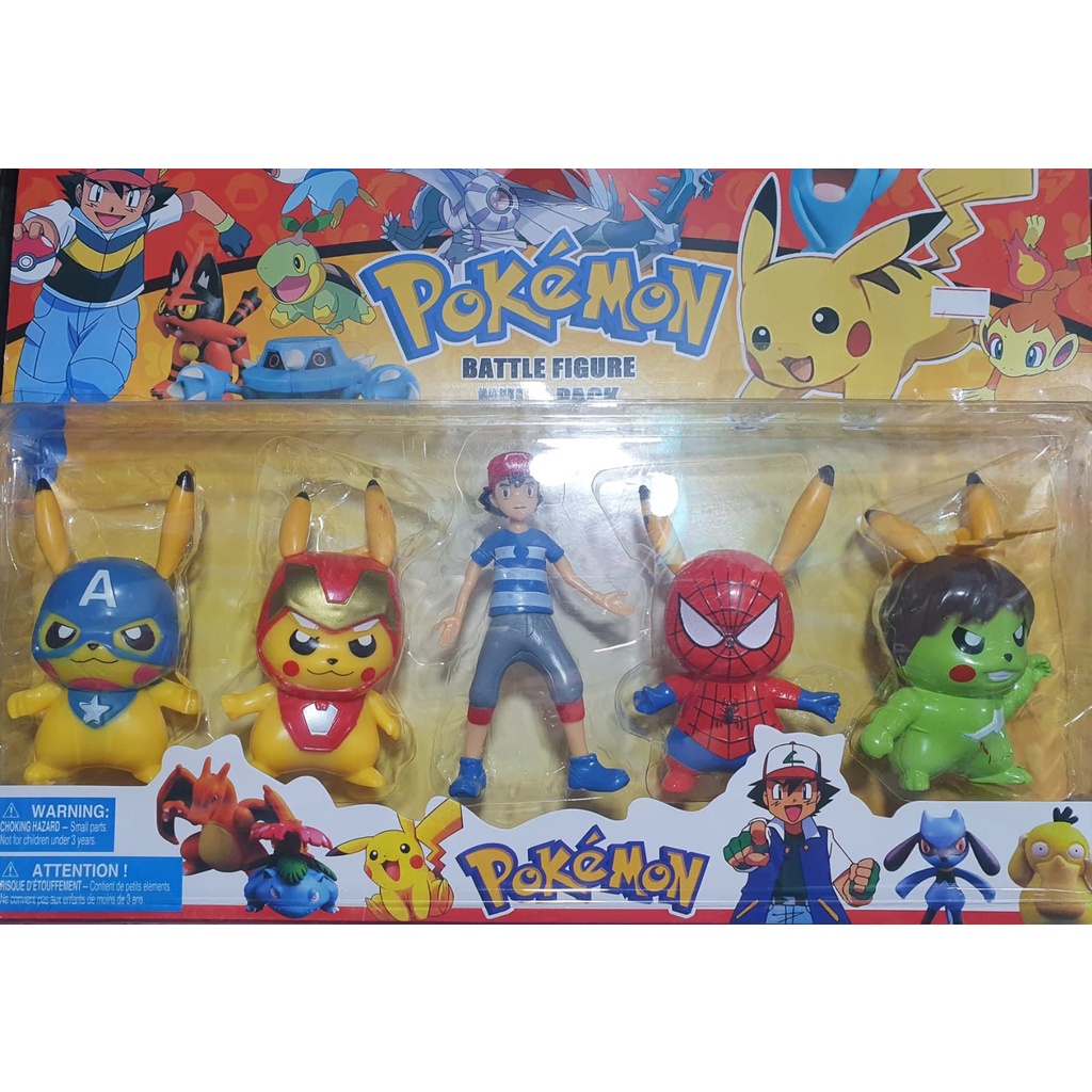 Boneco Brinquedo Pokemon Go Ash Pikachu