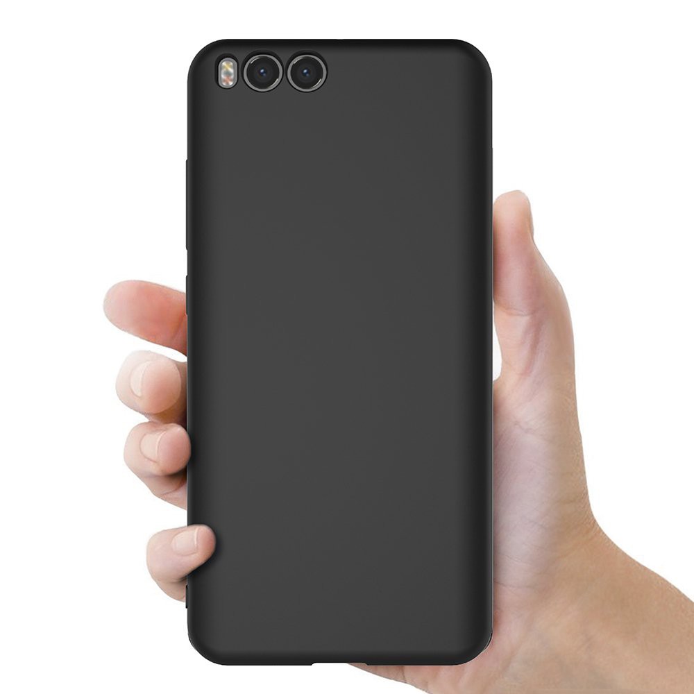 Xiaomi Mi 6 Capa De Silicone Fosco Soft TPU Traseira Mi6 Caixa Preta