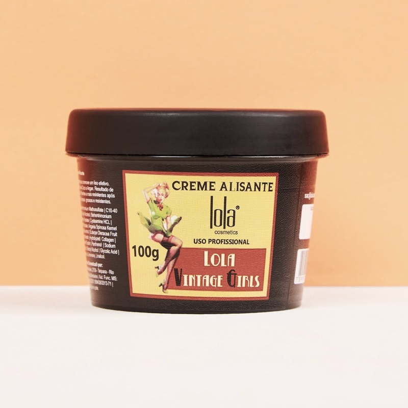 Creme Alisante Vintage Girls Lola Cosmetics 100ml Redução de Volume ...