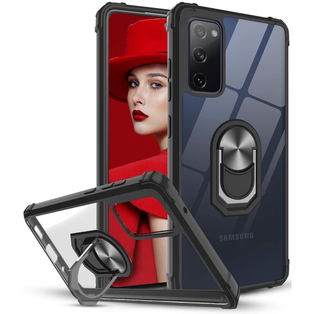 Capa Capinha Anti Impacto Para samsung Galaxy S20 Fe Com Anel gira 360(película de vidro opcional)