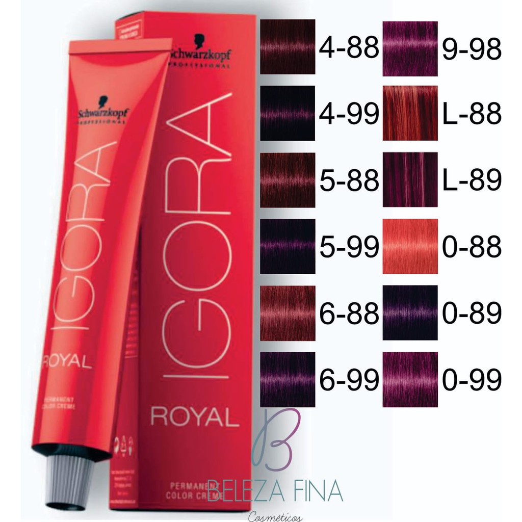 Coloração Igora Royal 7.77 Louro Médio Cobre Extra (Ruivo) 60g - Schwarzkopf