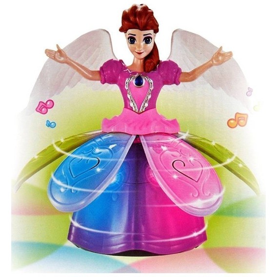 Boneca Frozen musical bailarina com luz anda e canta let it go