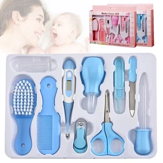 6/10 Pcs/Conjunto Recém Nascido Kit De Cuidados Com A Saúde Do Bebê Acessórios Cortador De Unha Escova De Tesoura