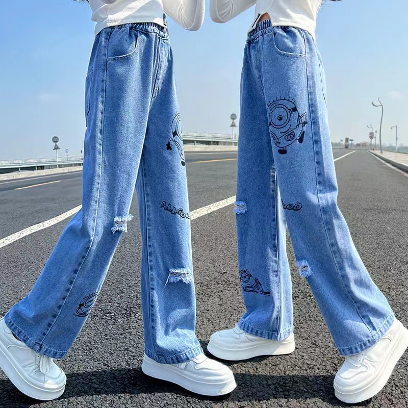 Pantalones Anchos De Moda Jeans