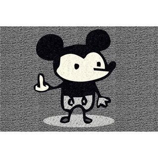 Tapete para Apartamento Mickey Doidão III 60x40 cm Preto