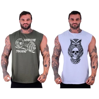 Kit 2 Regatas Machão Longline Masculina MXD Conceito Academia Musculação Casual