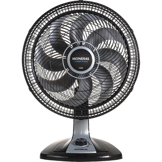 Ventilador de Mesa 40cm Mondial Turbo VTX-40-8P 140W com 3 Velocidades e 8 Pás Preto e Cinza 127V