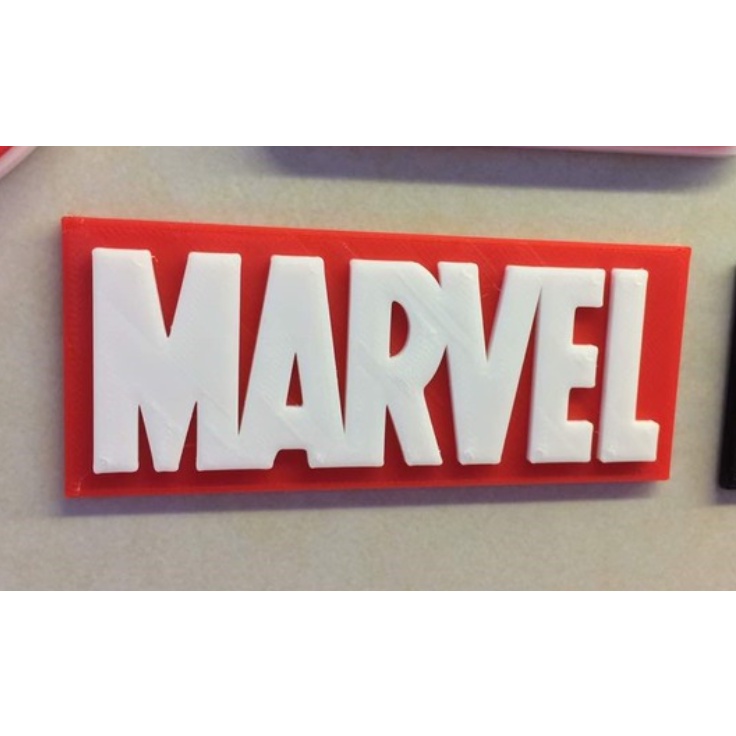Logo Marvel Comics - Impressão 3D