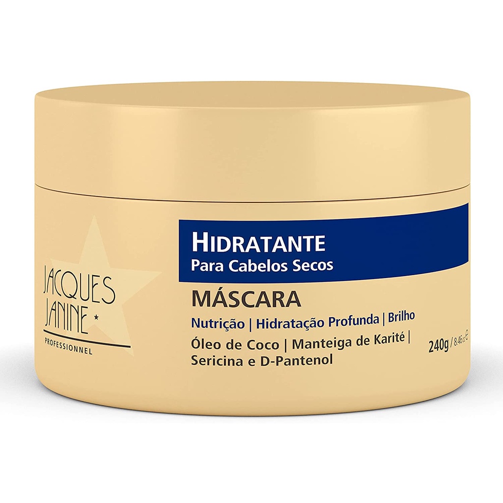 Máscara para cabelos secos Jacques Janine Hidratante 240g | Shopee Brasil