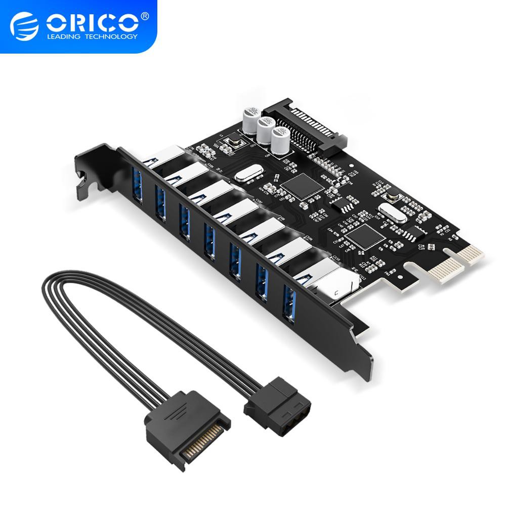 Placa Usb 3.0 7 Portas Pci-e 5gbs Orico Super Pvu3-7u | Shopee Brasil