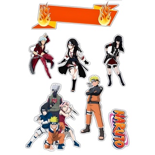 Topo Topper Bolo NARUTO Cortado Colado Envio Imediato Personalizado