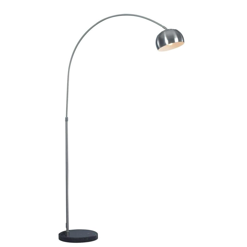 Luminária Chão Piso Arco Base Mármore Pescador Ajustável 190cm Glee