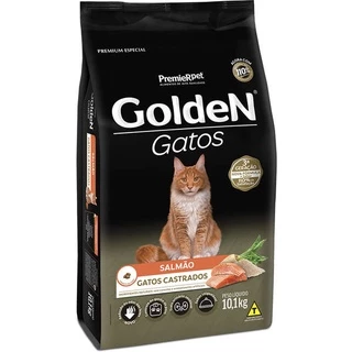 Ração Golden Salmão para Gatos Adultos Castrados 10,1kg