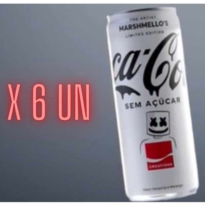 Kit com 6 un Coca Cola Marshmallow Sem Açúcar Lata 310ml Shopee Brasil