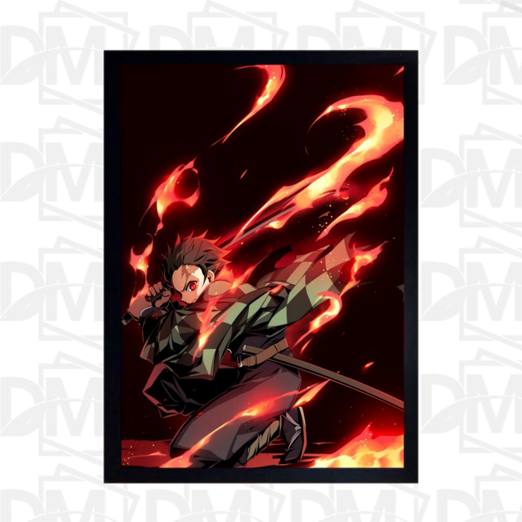 Quadro decoracao anime demon slayer