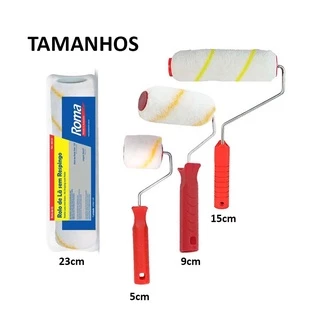Rolo de Lã Sem Respingo Tinta Latéx Acrílica - Diversos Tamanhos