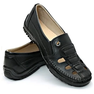 Sapatilha Mocassim Masculina Toda em Couro