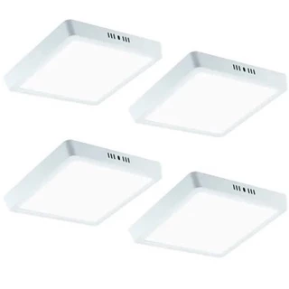 Kit 4 Plafon Sobrepor Quadrado Led 25w Bivolt 30x30