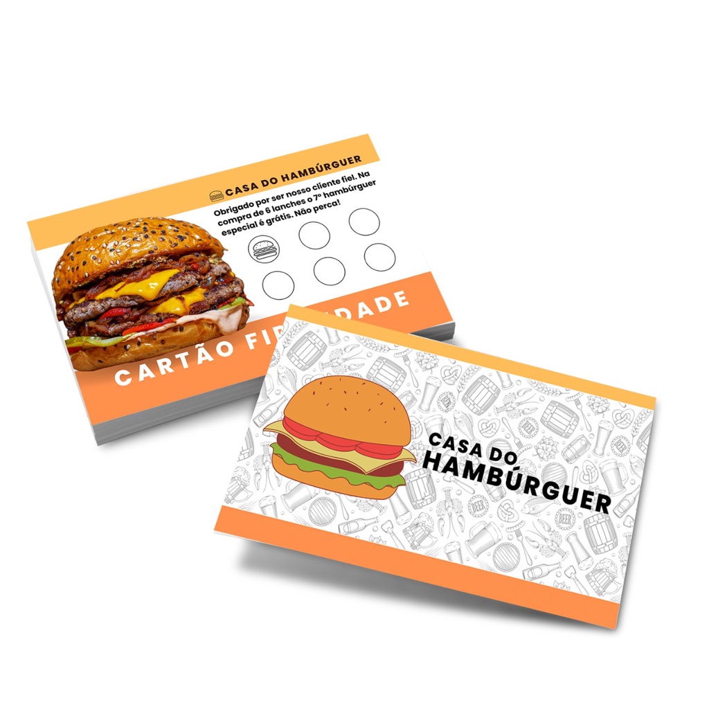 Cartão Fidelidade Personalizado Fosco- Frente E Verso