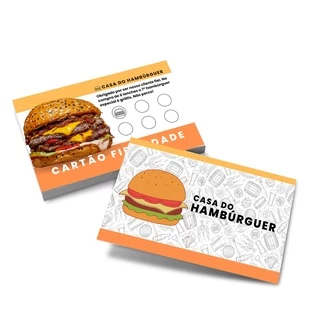 Cartão Fidelidade Personalizado Fosco- Frente E Verso