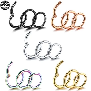 Piercing de Argola de Titânio para Septo Helix Cartilagem conch orelha 6 mm 8 mm 10 mm Dourado prata