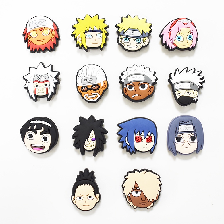 1PCS Moda Crocs Jibbitz Acessórios Criativo  Naruto  Desenho