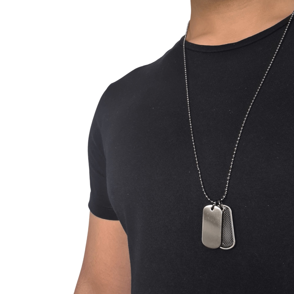 Colar Masculino Corrente Militar DogTag