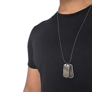 Colar Masculino Corrente Militar DogTag
