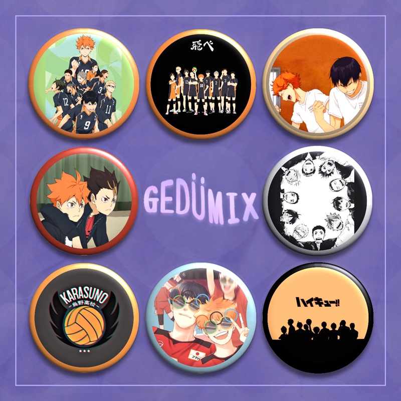 Bottons Anime Haikyuu!!! Anime Japonês Botton Yaoi Vôlei Haikyuu Broche Pin