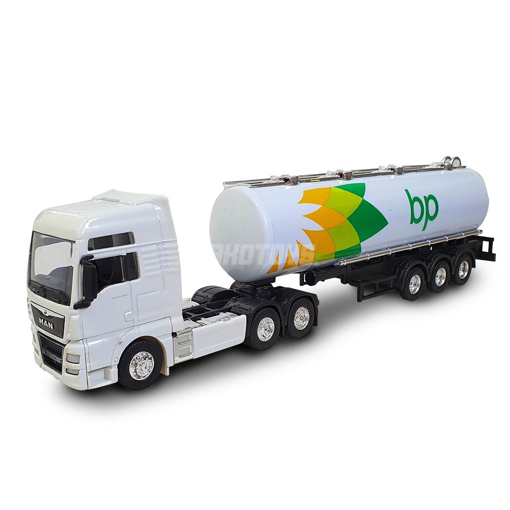 Miniatura Caminhão Man Tgx Tanque Combustível Metal Carreta