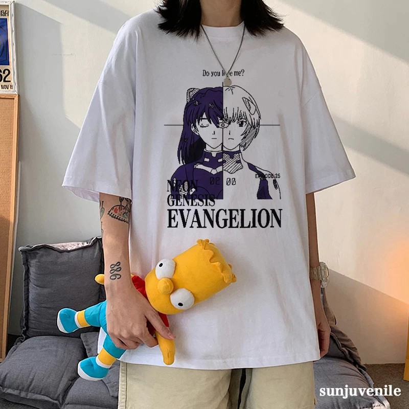 Camiseta Basica Camisa Unissex Neon Genesis Evangelion Do You Love Me ?