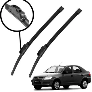 Par Palheta Silicone Limpador Dianteiro Para-brisa Prisma 2007 2008 2009 2010 2011 2012 18 Polegadas Encaixe U