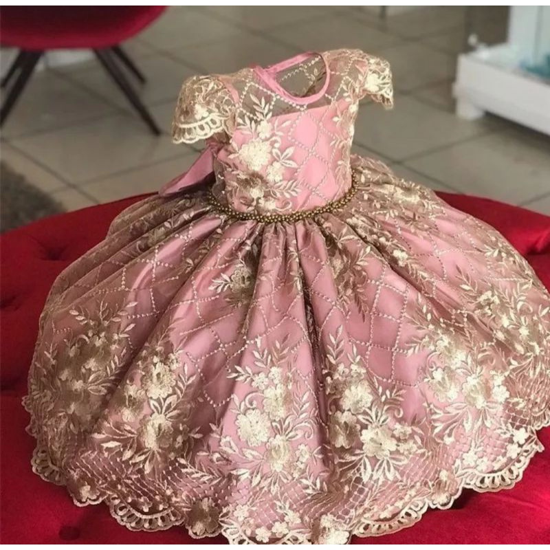 Vestido Infantil Princesa Realeza de Luxo