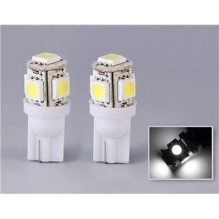 Lâmpadas Pingo Led Sandero Luz T10 5 Leds W5w Branco Xenon