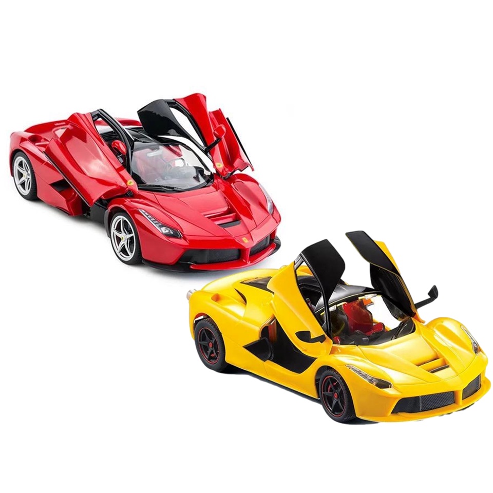 Carrinho de Controle Remoto Com Luzes Led Abre Portas Automático Veloz Vermelho Amarelo ENVIO RÁPIDO