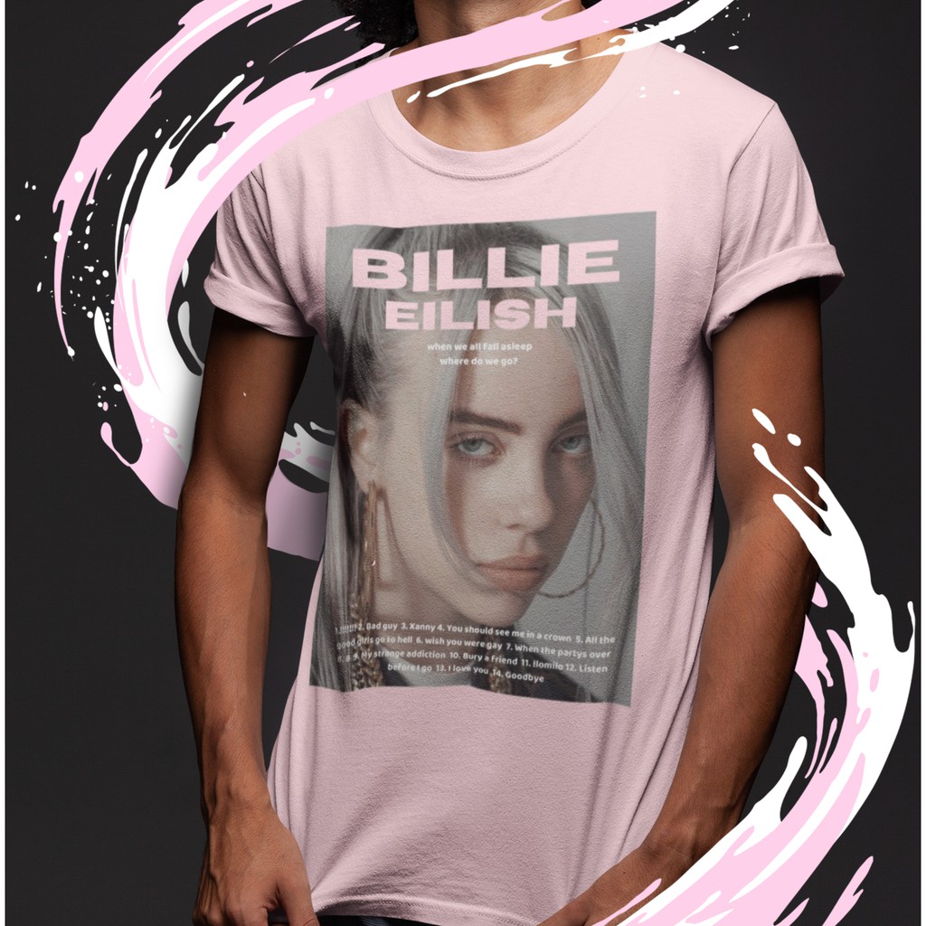 BILLIE EILISH - CAMISETA UNISSEX E BABY LOOK 100% POLIÉSTER